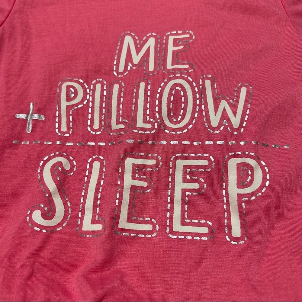Size 10-12 Girls “Me+Pillow=Sleep” Shirt E3 - Picture 2 of 3